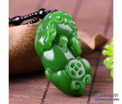静金玉器商行 外蒙料碧玉貔貅吊坠，高贵的招财之选